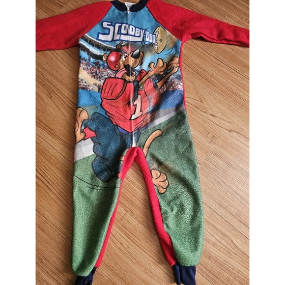 Cartoon Network Other - Vintage Cartoon Network Scooby Doo Pajamas One Piece Zip Up Boys Size 6